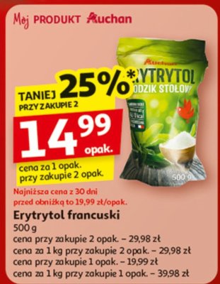 Erytrytol francuski promocja w Auchan