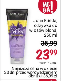 Odżywka przeciw żółknięciu włosów John frieda violet crush promocja