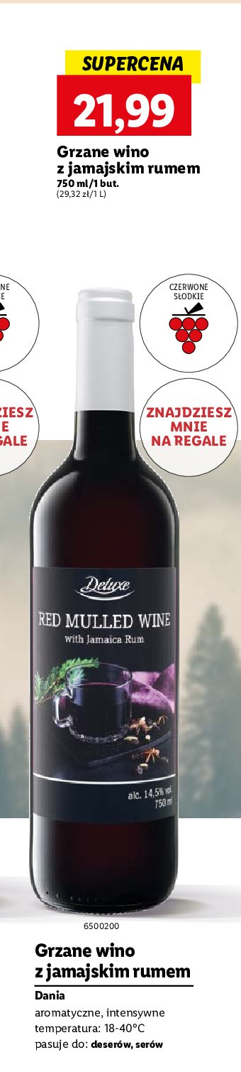 Wino grzane Deluxe promocja w Lidl