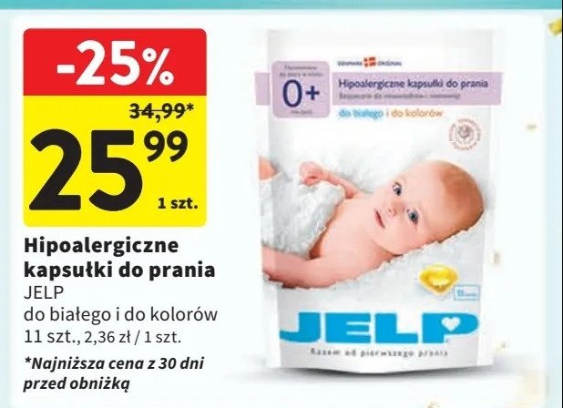 Kapsułki do prania 0+ Jelp promocja