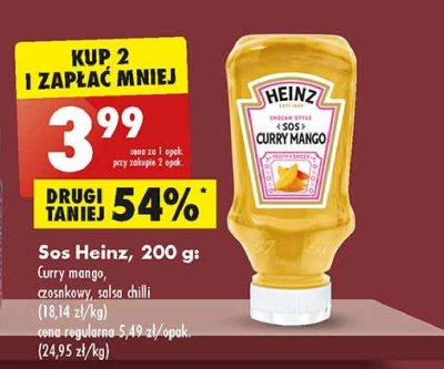 Sos curry mango Heinz promocja
