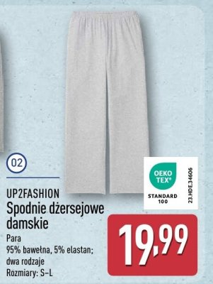 Spodnie UP2FASHION Spodnie dżersejowe damskie promocja w Aldi