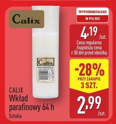 Wkład parafinowy 64 h  promocja w Aldi