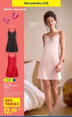 Koszula nocna damska satynowa esmara promocja w Lidl
