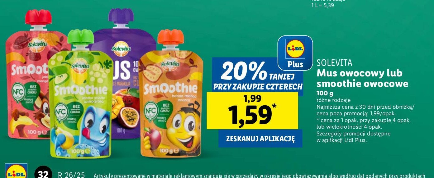 Smoothie jabłko-mango Solevita promocja w Lidl