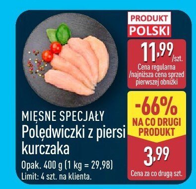 Polędwiczki z piersi kurczaka promocja w Aldi