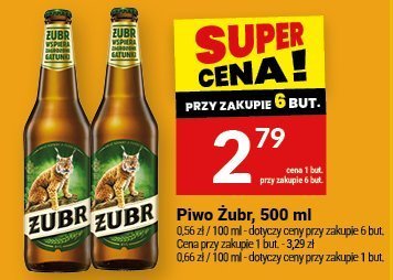 Piwo Żubr 500ml promocja w Twój Market