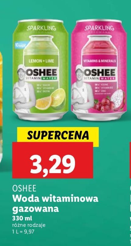 Napój witaminy i minerały Oshee vitamin water zero promocja