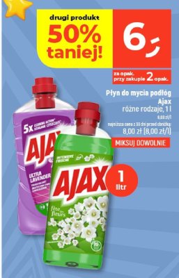Płyn do mycia podłóg Ajax różne rodzaje 1l promocja w Dealz