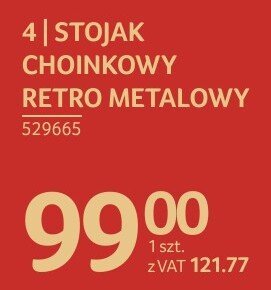 Stojak choinkowy retro metalowy promocja w Selgros