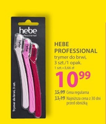 Trymer HEBE PROFESSIONAL do brwi 3 szt./1 opak. promocja w Hebe