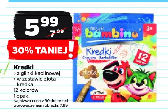 Kredki szkolne z艂ote Moje bambino promocja
