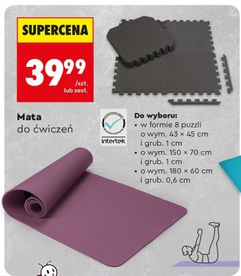 Mata do ćwiczeń Intertek promocja w Biedronka
