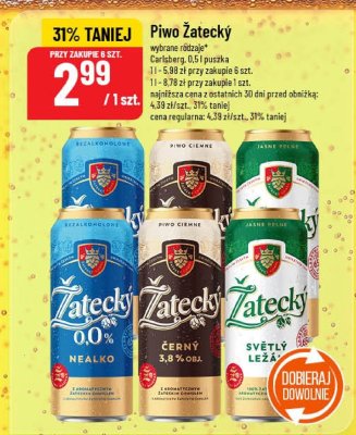 Piwo Żatecky 0,0% promocja w POLOmarket