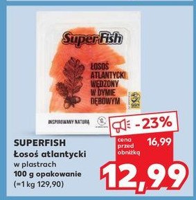 Łosoś atlantycki wędzony w dymie dębowym Superfish promocja