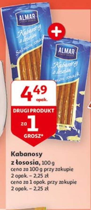 Kabanosy wędzone z łososia Almar promocja