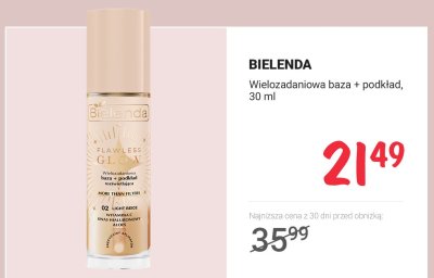 Baza + podkład Bielenda Flawless Glow 30 ml promocja w Rossmann