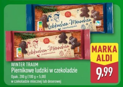 Piernikowe ludziki w czekoladzie promocja w Aldi