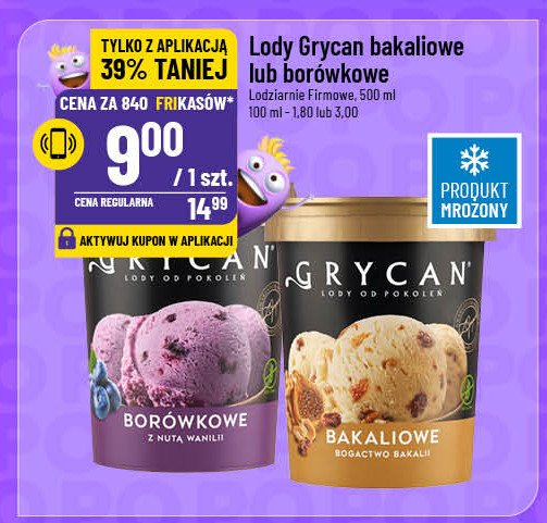 Lody borówkowe Grycan promocja w POLOmarket