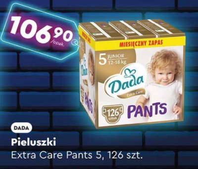 Pieluchy Dada Extra Care Pants 5, 126 szt. promocja w Biedronka