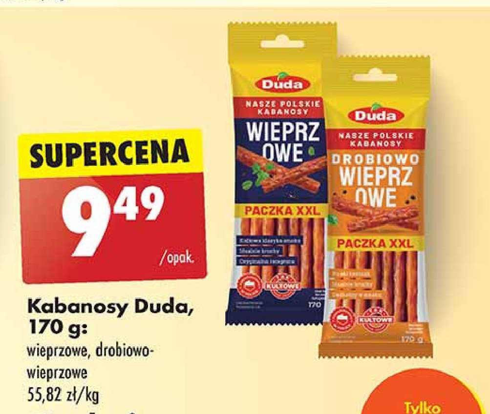 Kabanosy drobiowo-wieprzowe Silesia duda promocja