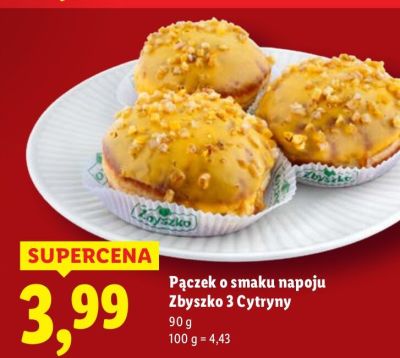 Pączek o smaku napoju Zbyszko 3 Cytryny promocja w Lidl