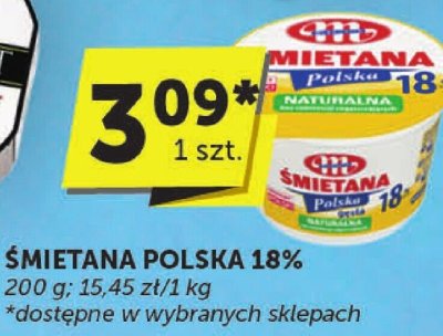 艢mietana polska 18% ABC promocja w ABC