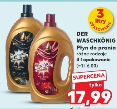 Płyn do prania różne rodzaje Der Waschkönig promocja w Kaufland