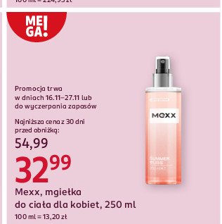 Mgiełka do ciała casual citrus & rose Mexx whenever wherever for her promocja w Rossmann