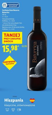 Wino Cariñena Gran Reserva Baturrica 750 ml promocja