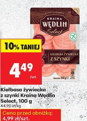 Kiełbasa żywiecka z szynki  promocja w Biedronka