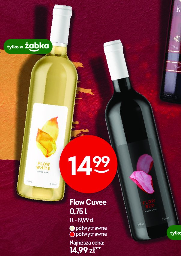 Wino Flow cuvee white promocja w Żabka