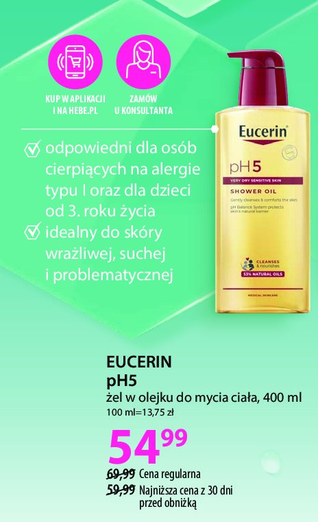 Żel pod prysznic EUCERIN PH5 promocja