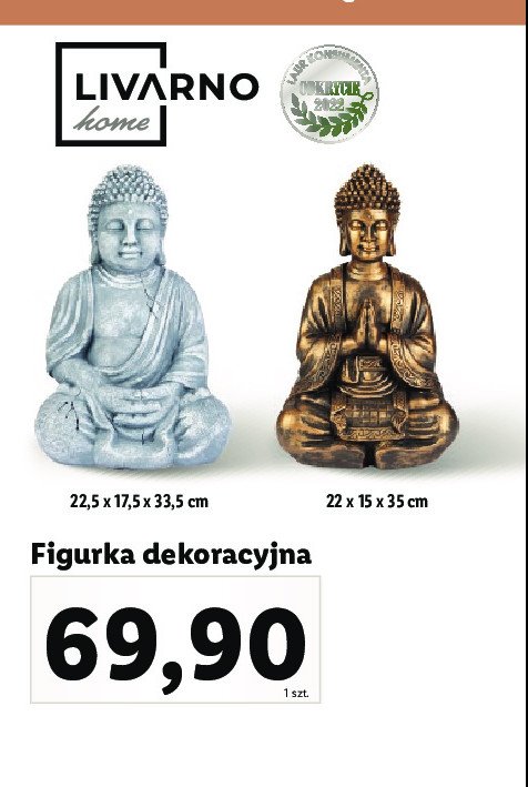 Figurka dekoracyjna 22 x 15 x 35 cm LIVARNO HOME promocja
