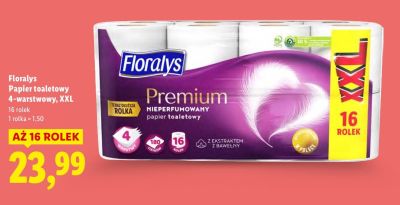 Papier toaletowy Floralys Premium 4-warstwowy, XXL promocja w Lidl