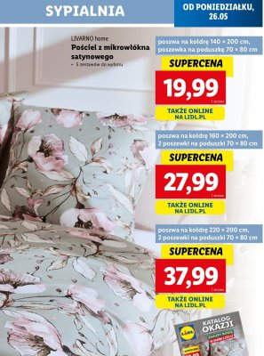Po艣ciel z mikrow艂贸kna satynowego 220 x 200 cm + 2 x 70 x 80 cm LIVARNO HOME promocja