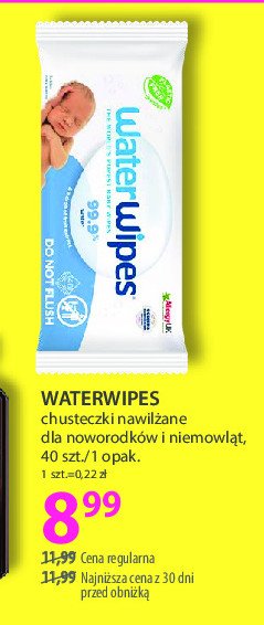 Chusteczki nawilżane czystą wodą Waterwipes promocja