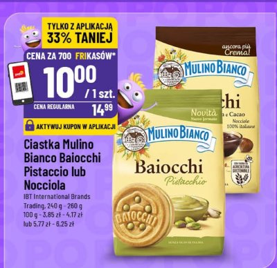 Ciastka Mulino Bianco Baiocchi Pistaccio lub Nocciola promocja w POLOmarket