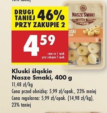 Kluski ślaskie Nasze smaki promocja w Biedronka