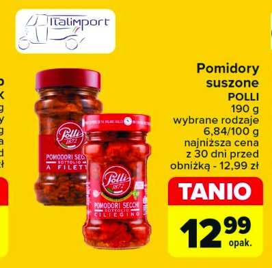 Pomidory suszone POLLI 1872 promocja