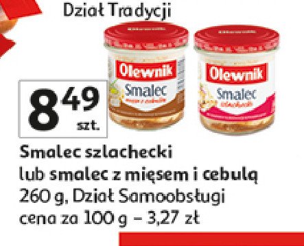 Smalec z mięsem i cebulą Olewnik promocja w Auchan