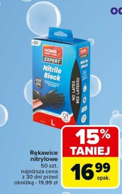Rękawice nitrylowe Honest Expert 50szt. promocja w Carrefour