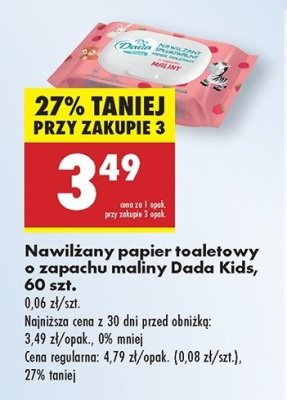 Papier toaletowy nawil偶any malina Dada promocja