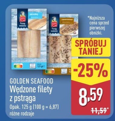 Wędzone filety z pstrąga  promocja w Aldi