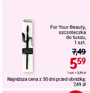 Szczoteczka do tuszu For your beauty promocja