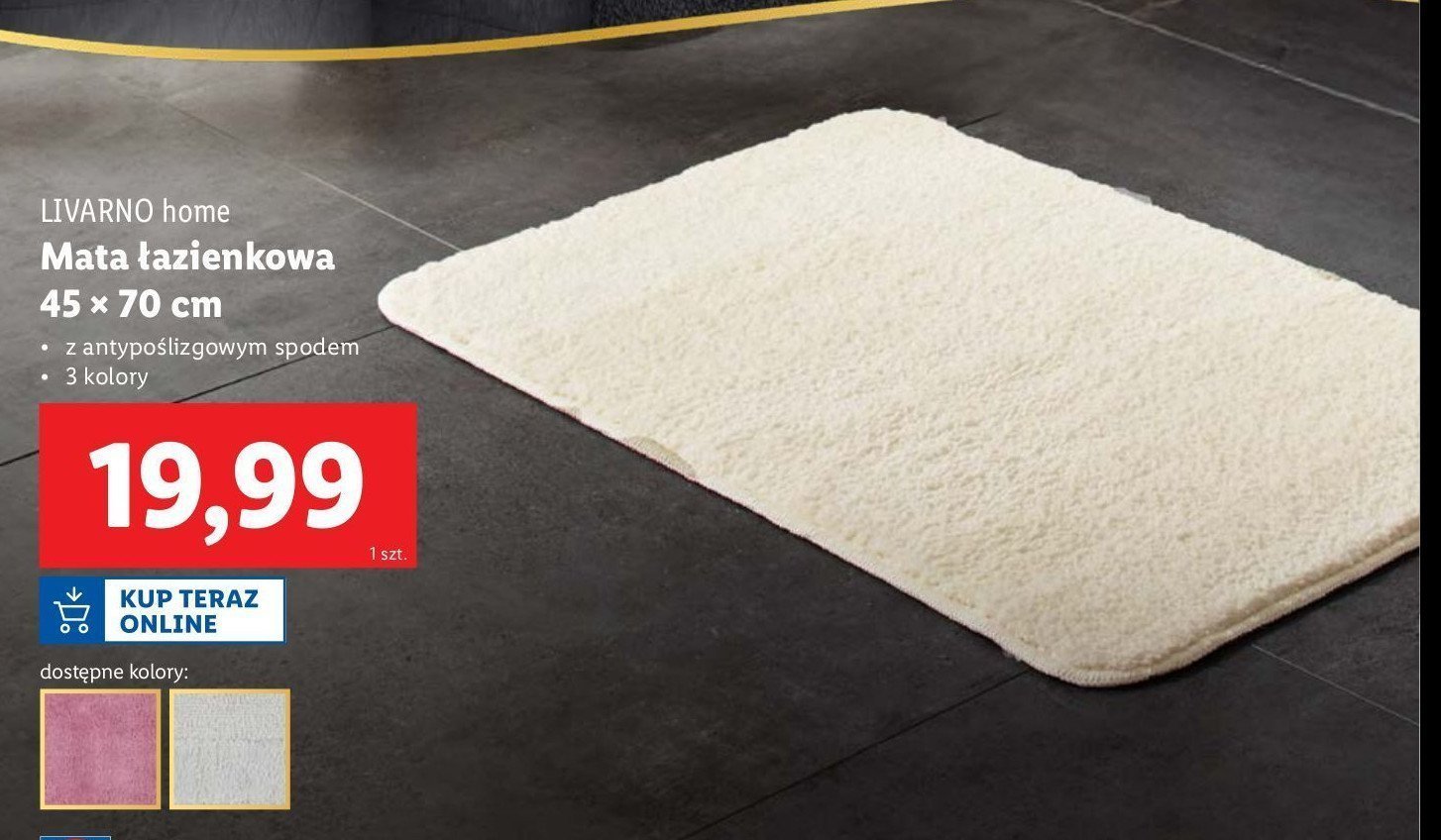 Mata łazienkowa LIVARNO HOME promocja w Lidl