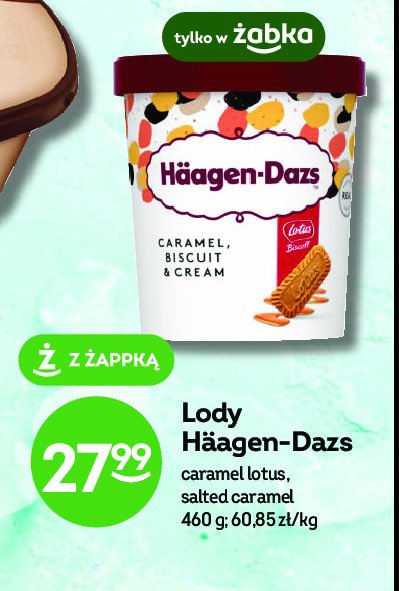 Lody caramel biscuit & cream Haagen-dazs promocja
