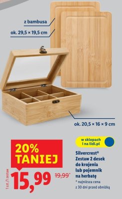 Zestaw 2 desek do krojenia z bambusa promocja w Lidl