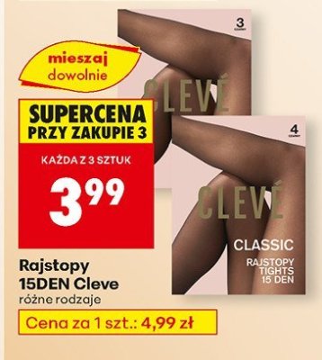 Rajstopy 15DEN Cleve promocja w Biedronka