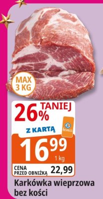 Karkówka wieprzowa bez kości promocja w Leclerc